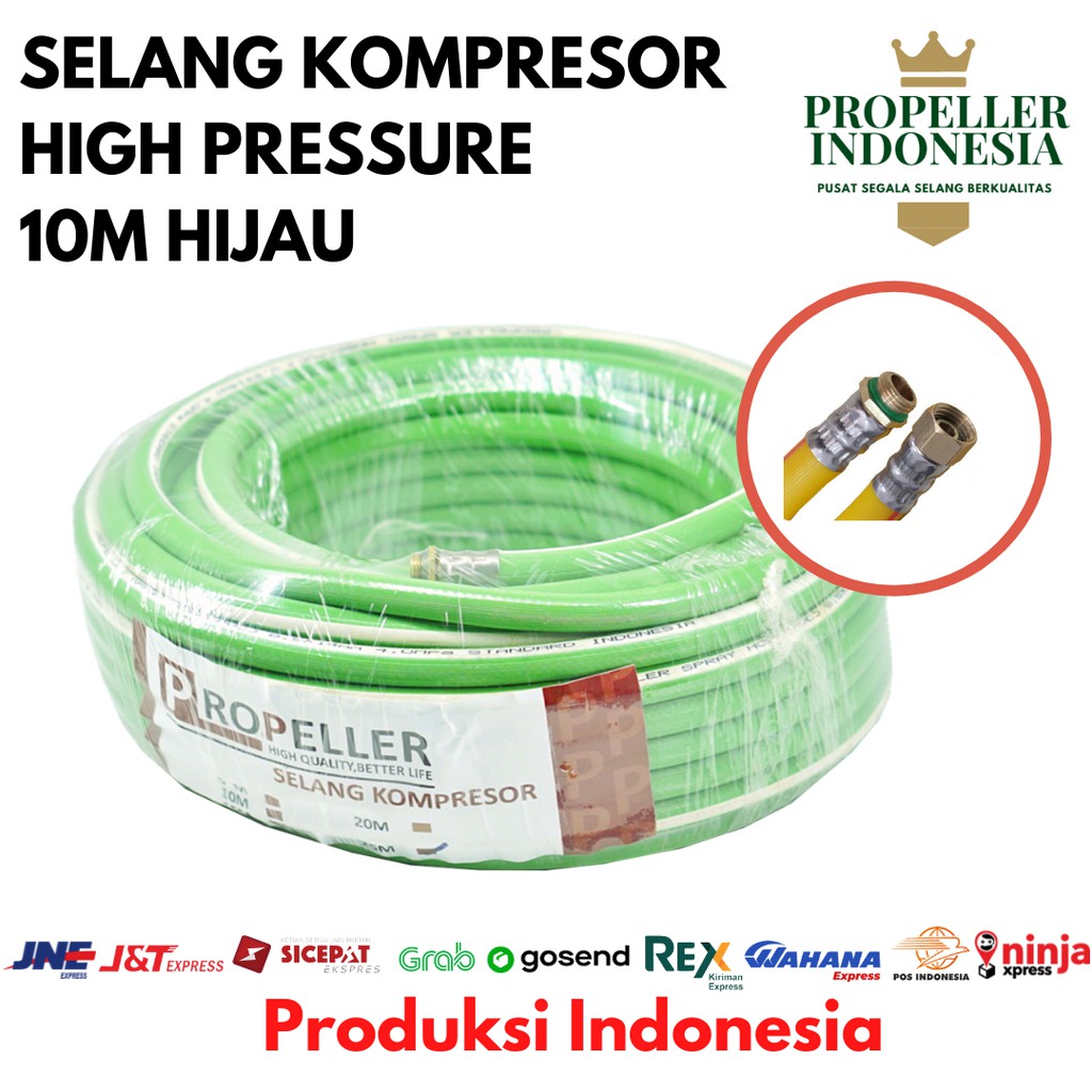 Selang Kompresor Hijau 10 Meter Selang Kompresor Angin Selang Kompresor Air