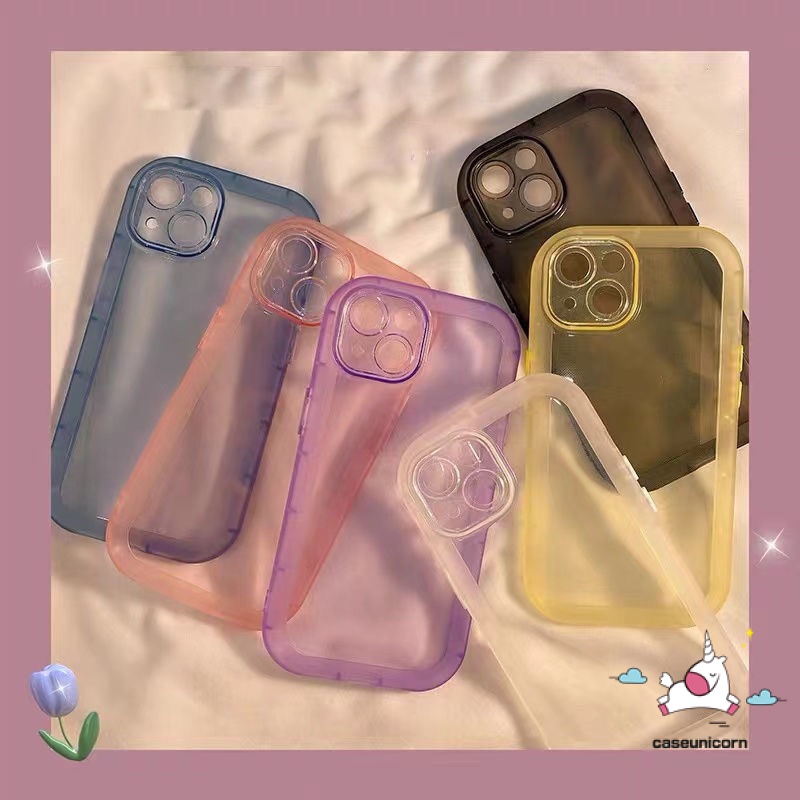 Soft Case TPU Warna Permen Macaron Fluorescent Cover IPhone 13 12 11 Pro Max X XR Xs Max