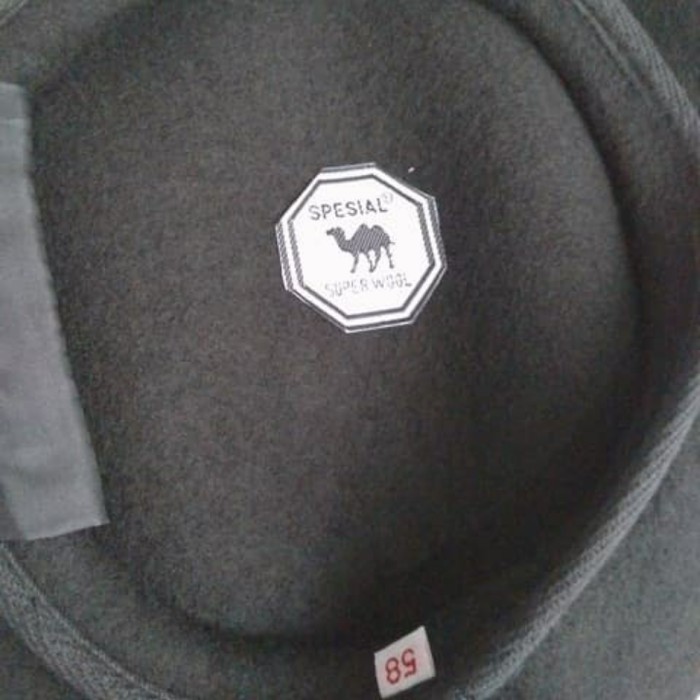 Termurah Topi Baret Camel Hitam (56,57,58) isi 3