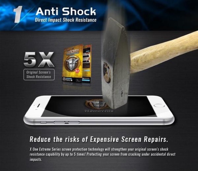 Iphone 5 / 5s X One Extreme shock eliminator screen protector