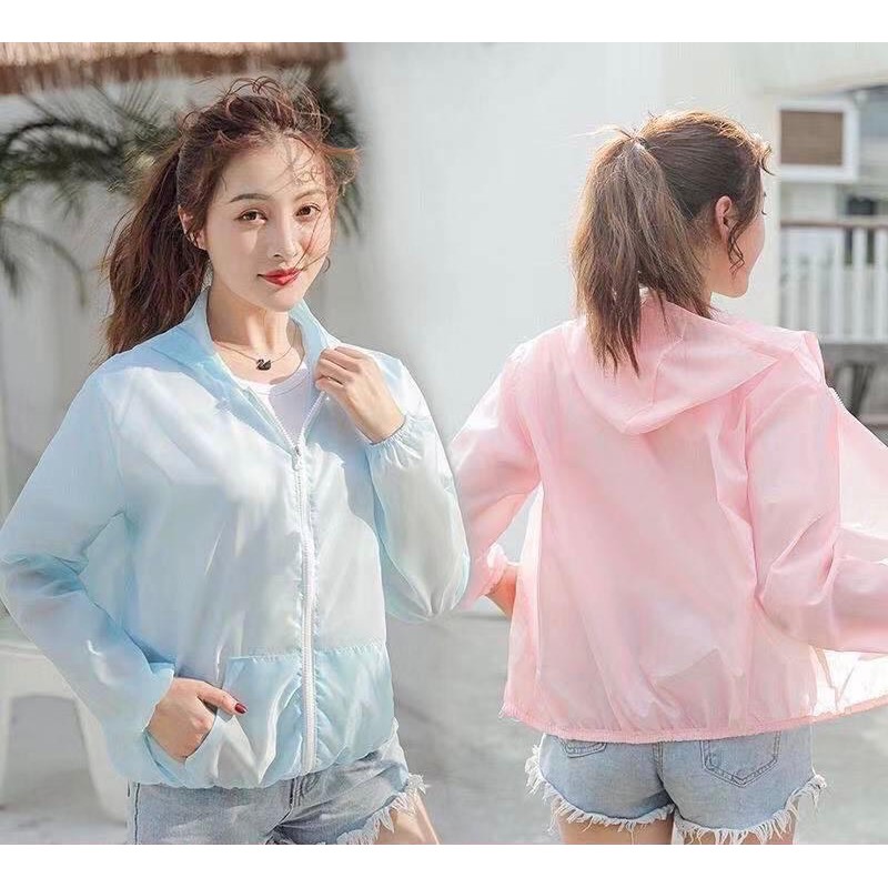 Jaket Sepeda Wanita Korea Style Jacket Jogging Anti UV Import Cepat Kering CAHAYATOPIPET Jaket1