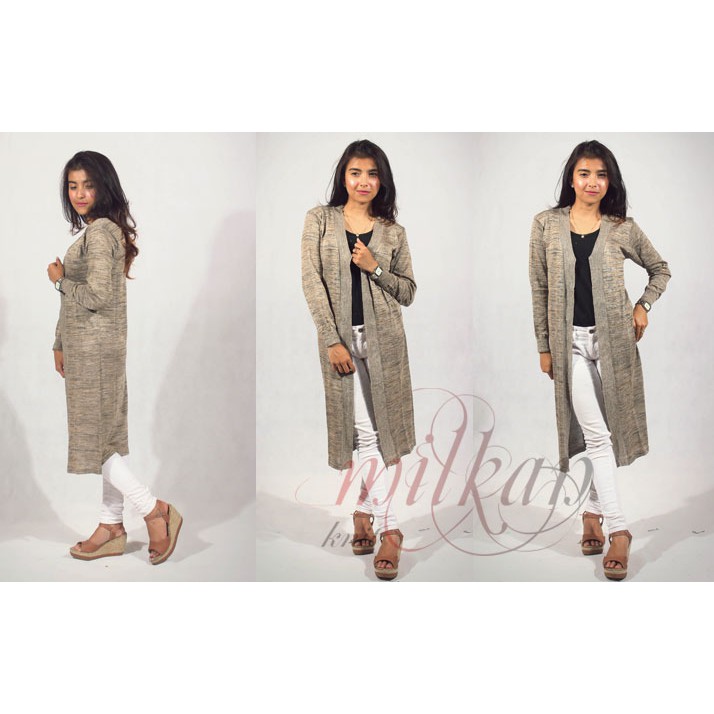 ZAHRA - Cardigan Wanita Rajut Long Twis Cardy