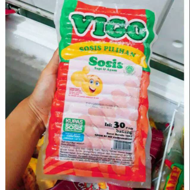 

vigo sosis sapi dan ayam isi 30 pcs berat 720 gram