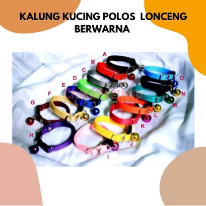 KALUNG KUCING POLOS LONCENG BERWARNA TOP Banget