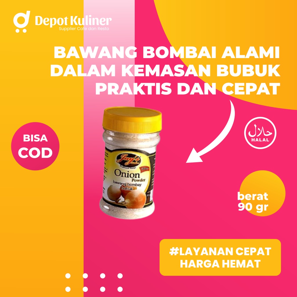 JAY'S ONION POWDER 90 G / Bubuk Bawang Bombay