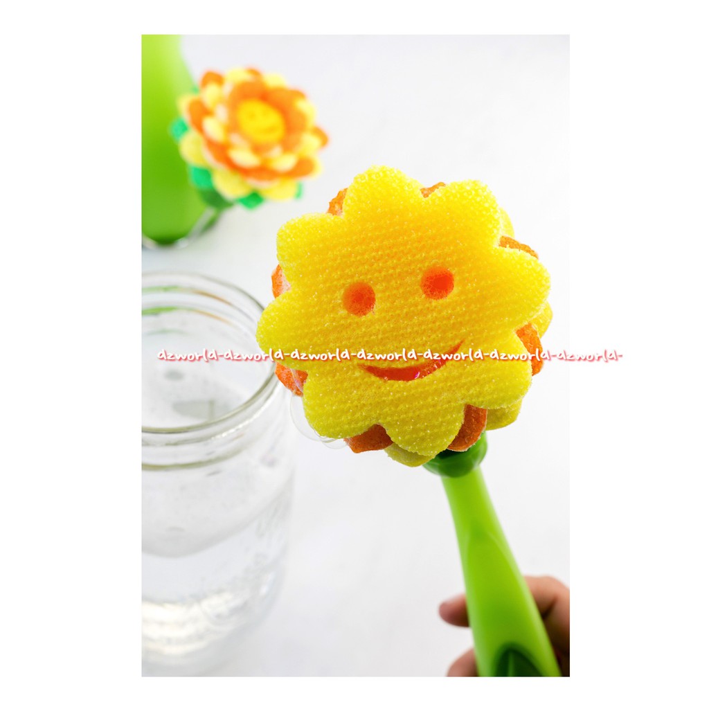 Scrub Daddy Sun Flower Sponge Dual Sides Scrubber Reffil Scrub Cuci Piring