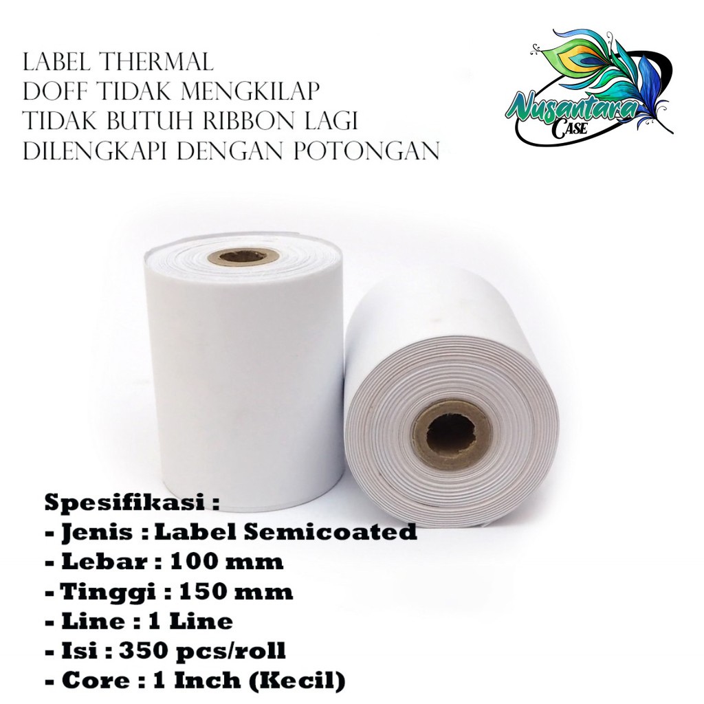 

Kertas resi Label Sticker Direct Thermal A6 10x15cm 100x150mm Barcode Stiker Termal jnt jne shopee NC4536