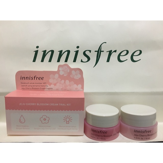 Innisfree Jeju Cherry Blossom Cream Trial Kit VIP Exclusive @10ml. Free sample sachet random