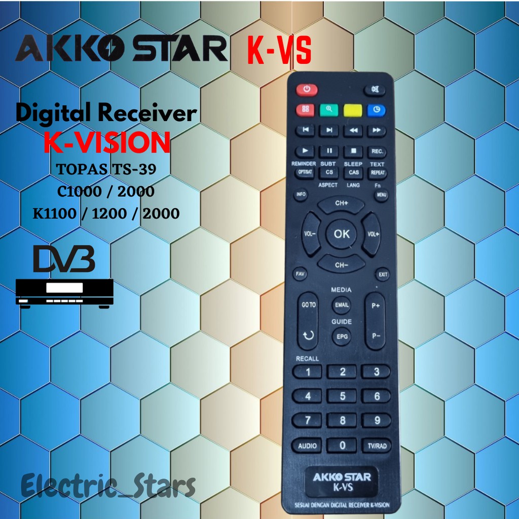 Jual Remot K Vision / Remote Digital Receiver Akko Star KVision