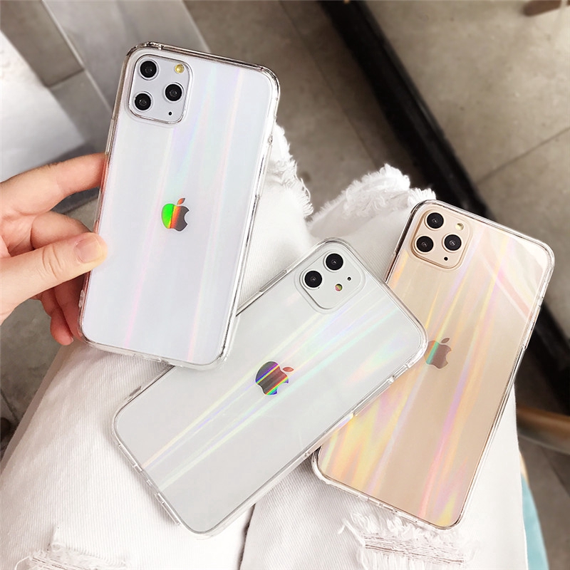 Case HOLOGRAM Pelangi Untuk IPHONE 14 Pro Max 12 Pro Max 11 11PRO 11 PROMAX 7 8 Plus 6 6s