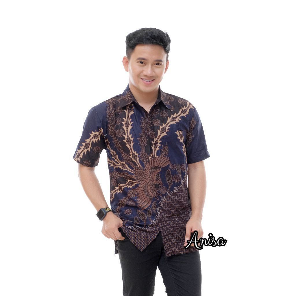 HEM BATIK PRIA LENGAN PENDEK M L XL XXL