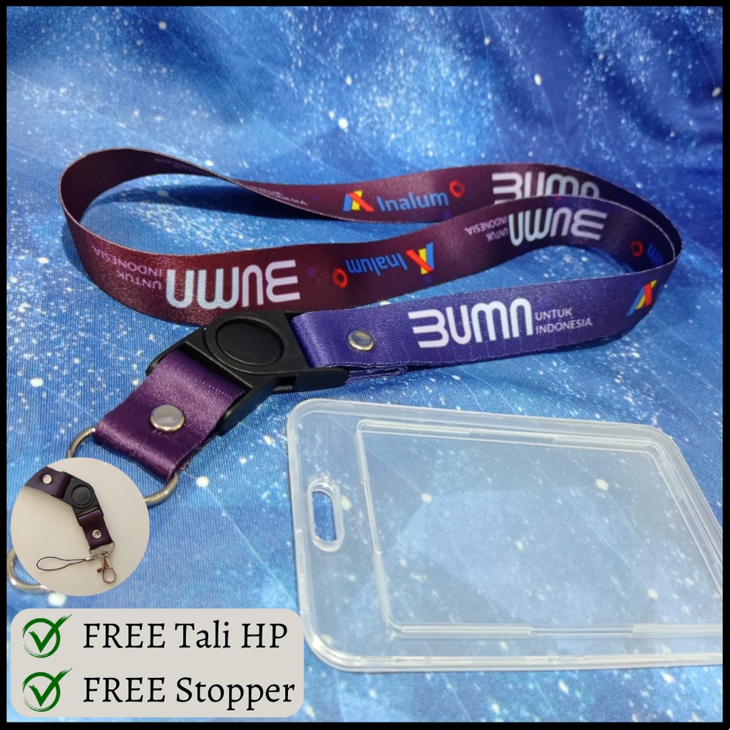 

[INALUM] Tali Lanyard Custom / Lanyard Karyawan / Tali Custom Aksesoris Tali HP