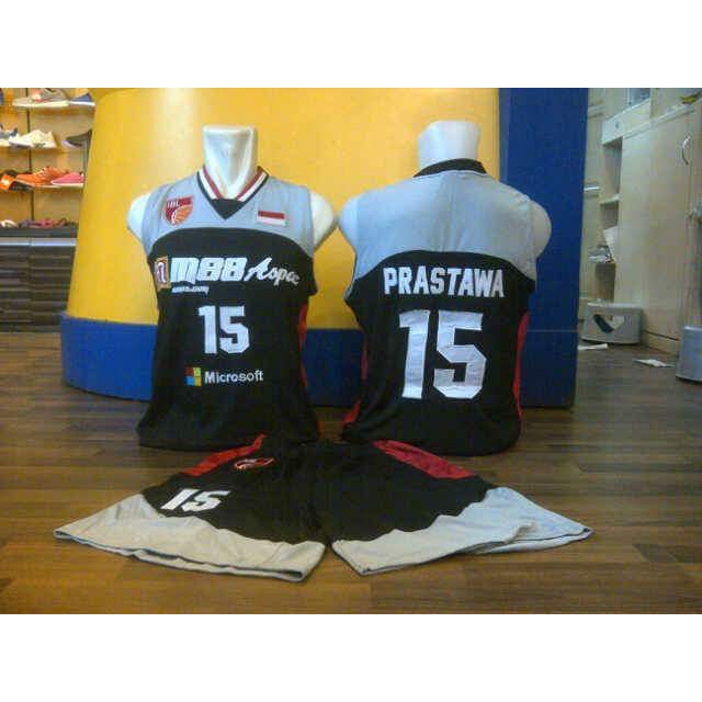 Hot Model Terbaru JERSEY / BAJU BASKET STELAN IBL ASPAC PRASTAWA 15 HITAM