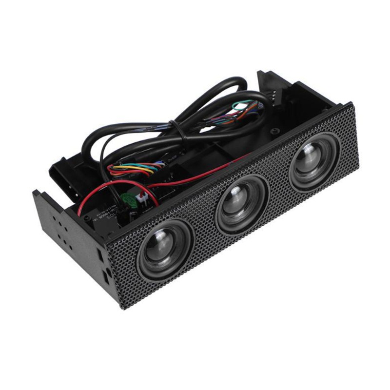 Gro Front Panel Media Dashboard PC Speaker Stereo Surround Komputer Untuk Case Built i