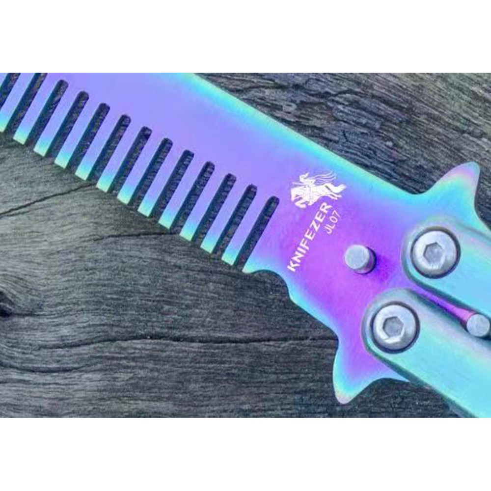 Sisir Besi Butterfly Bentuk Sisir Balisong Training Knife Pisau Latihan