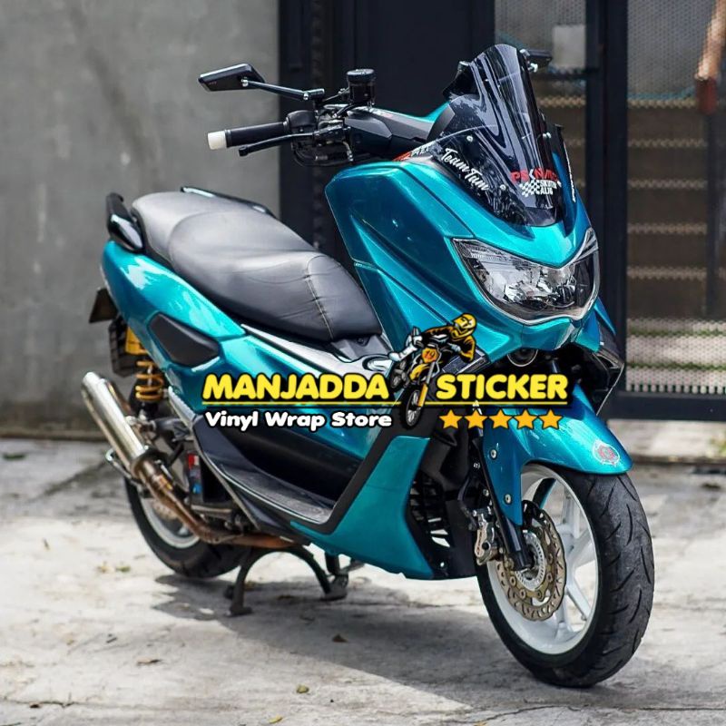 Stiker Skotlet Motor Metalic Biru Muda Candy Kualitas Premium