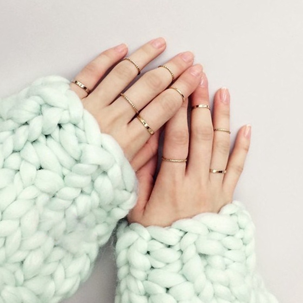 Hu Hu Hu Hu Hu Alat Bantu Pasang Kacamata♡ 10pcs Cincin Jari Fidget Ringan Warna Polos Untuk Pria / Wanita