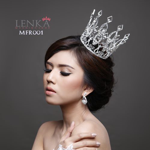 [PALING LARIS] MAHKOTA PREMIUM FULL ROUND AKSESORIS PENGANTIN PERNIKAHAN MFR001
