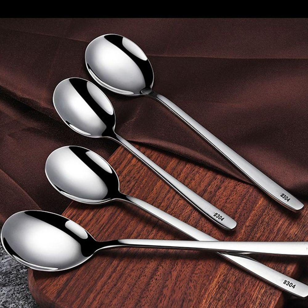 [Elegan] Sendok Pengaduk Teh Madu Peralatan Minum Untuk Piknik Kitche Stainless Steel Alat Makan Dapur Es Krim Dessert Spoon