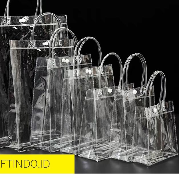 

Terbaru 12.12 Tas Mika PVC Transparan, Tas Mika PVC Polos Goodiebag Hampers Souvenir Ulang Tahun Transparant Bening Murah | AC01 - AC15