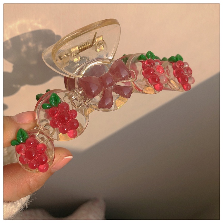 Jepit Rambut Model Cakar Desain Buah Untuk Wanita
