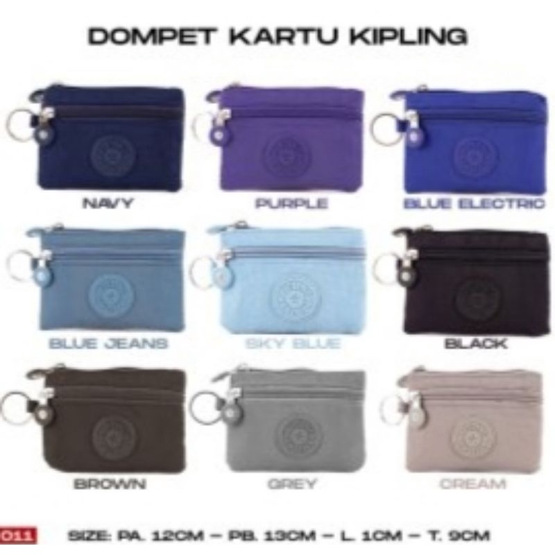 TERBARU/ Dompet kipling 2 res muat kartu &amp; koin #011 import bisa COD