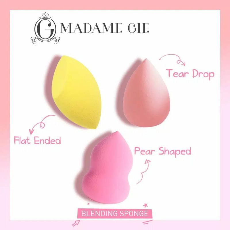 MADAME GIE Blending Sponge - MakeUp Beauty Blender Spons Sepon Telur