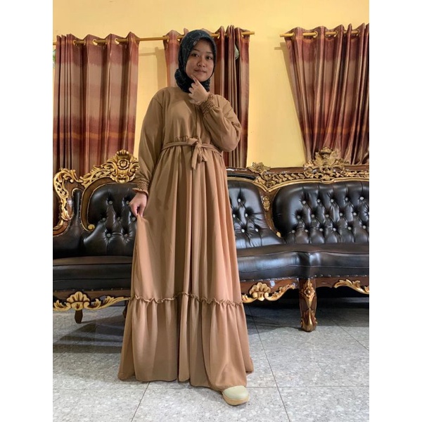 Gamis ripit tangan smoke