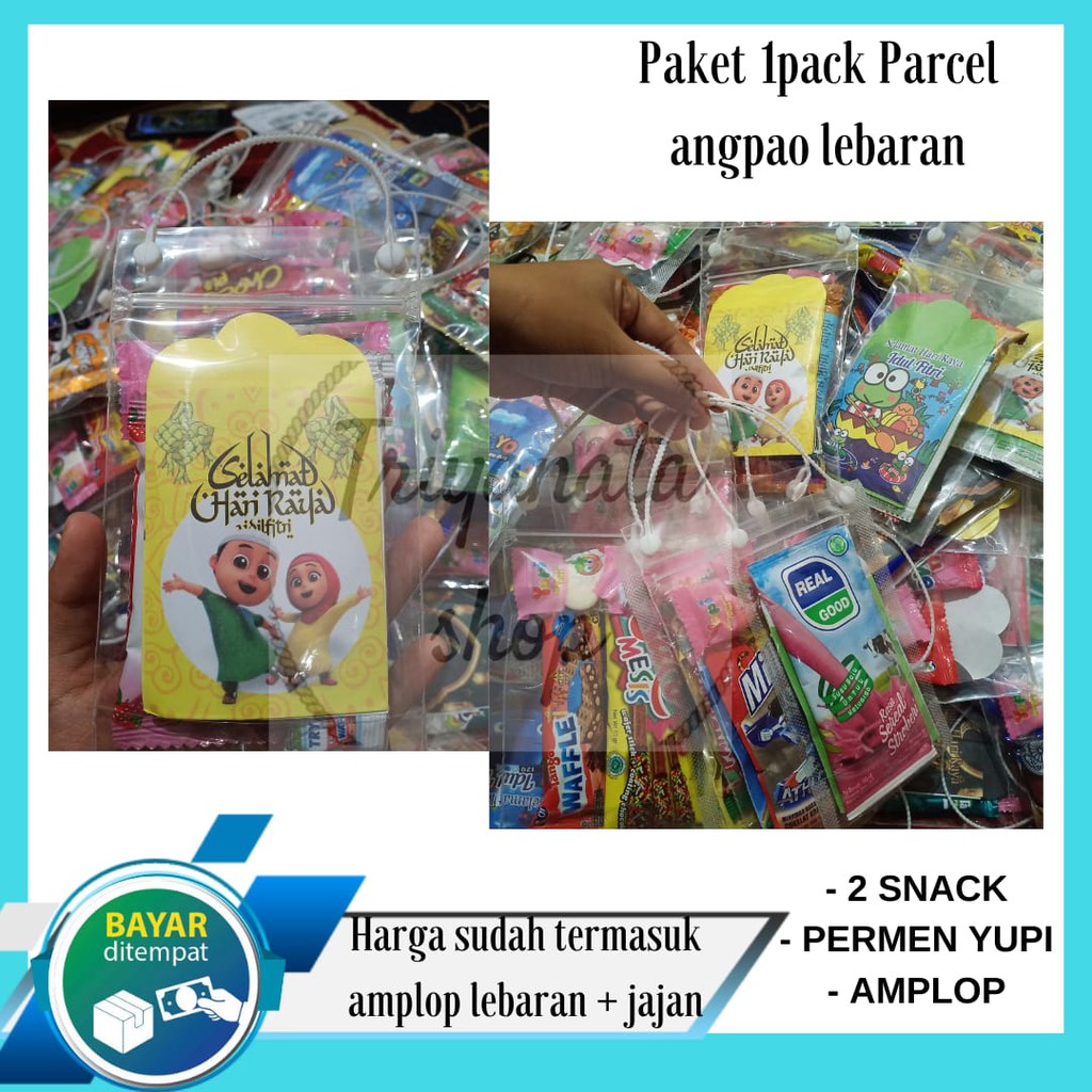 

Parcel Lebaran / Angpao Jajan Lebaran Anak / Jajan Lebaran / Kue lebaran sudah dapat amplop Lebaran