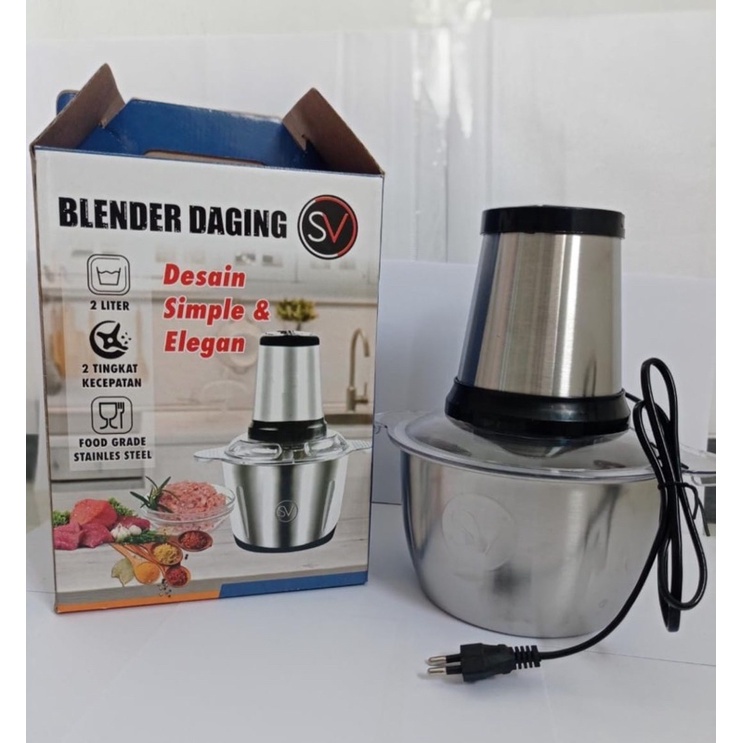 BLENDER DAGING STAINLESS STEEL 2 LITER / CHOPPER KAPSUL DAGING