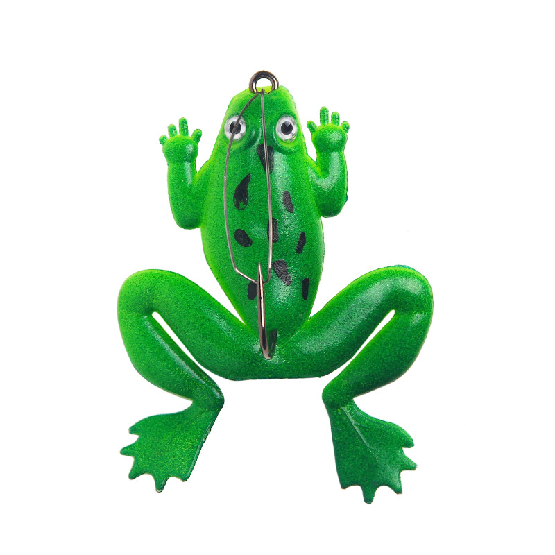Umpan Casting 5.2g/6cm Soft Frog Lure Umpan Katak Casting Jump Frog Umpan Pancing Floating Bait 3D Eyes soft frog killer Top Water Fishing Lure With Sequins Umpan Ikan-8