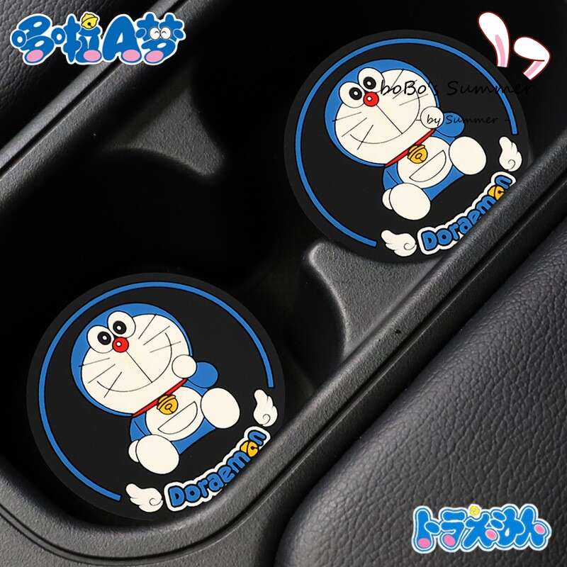 1 Pcs - Tatakan Anti Slip Cup Holder Mobil Karakter Lucu