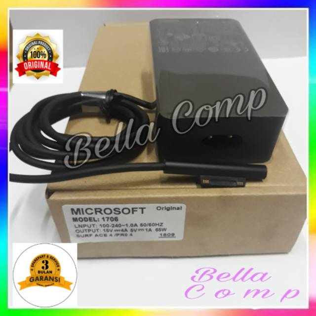 Adaptor Charger Original Microsoft 15V 4A/microsoft SURFACE 4/pro 4