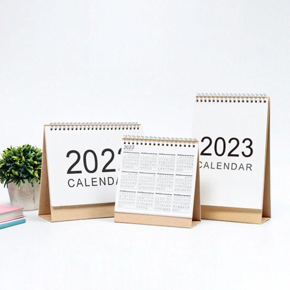 Preva 2023desk Paper Calendar Kantor Gambar Tangan Planner Tahunan Agenda Organizer