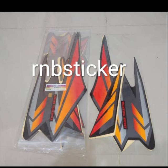 Stiker striping stripping motor yamaha RX king 2002 oren