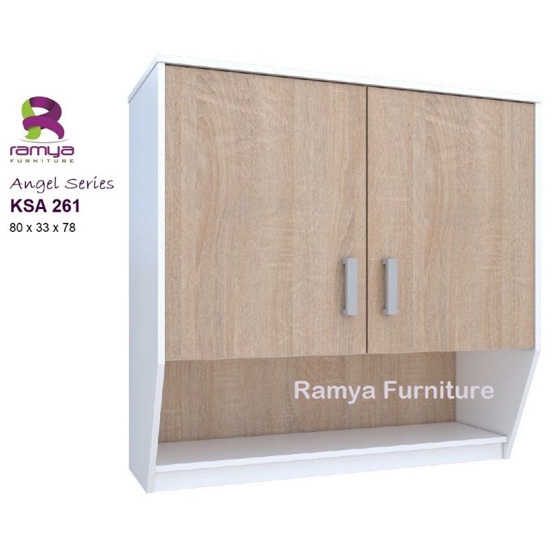 Kitchen set atas lemari dapur gantung 2 pintu Ramya - Bandung saja