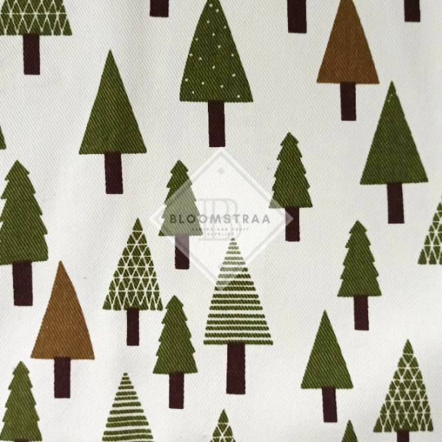 Bahan Kanvas Cemara Muda Kain Kanvas Twill Pine Tree Canvas Fabric Pinus