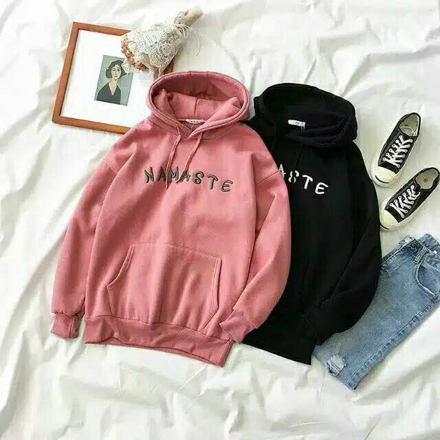 Hoodie wanita lucu NAMASTE