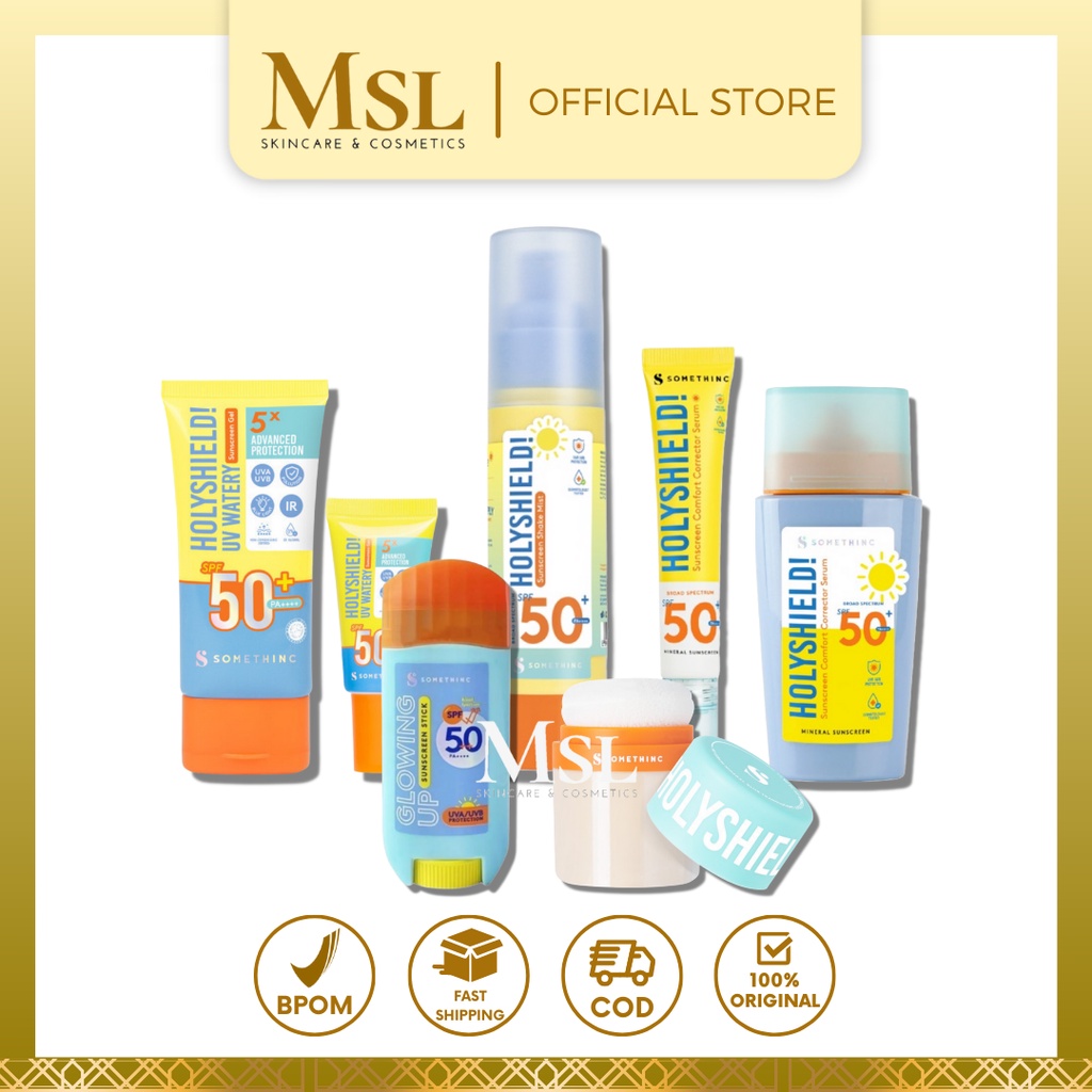 MSL - Somethinc Sunscreen Original (Physical Glowing Up Sun Stick / Comfort Corrector Serum / Shake 