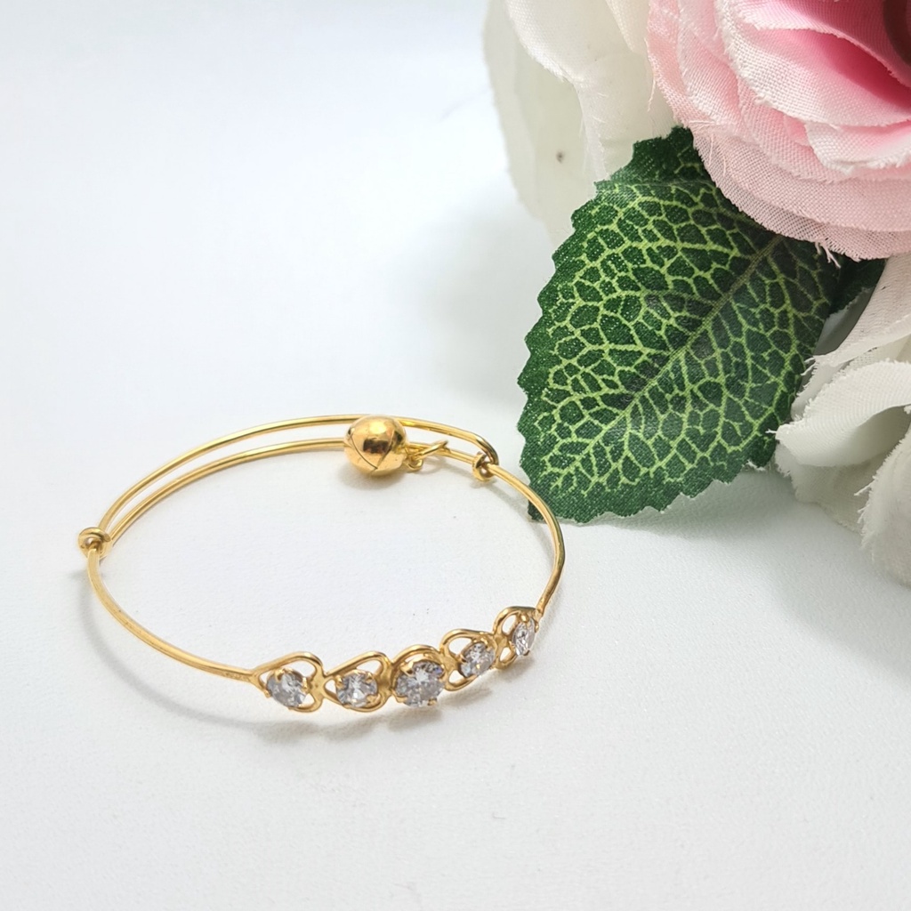 Gelang Bayi Emas Muda Kawat Mata 5