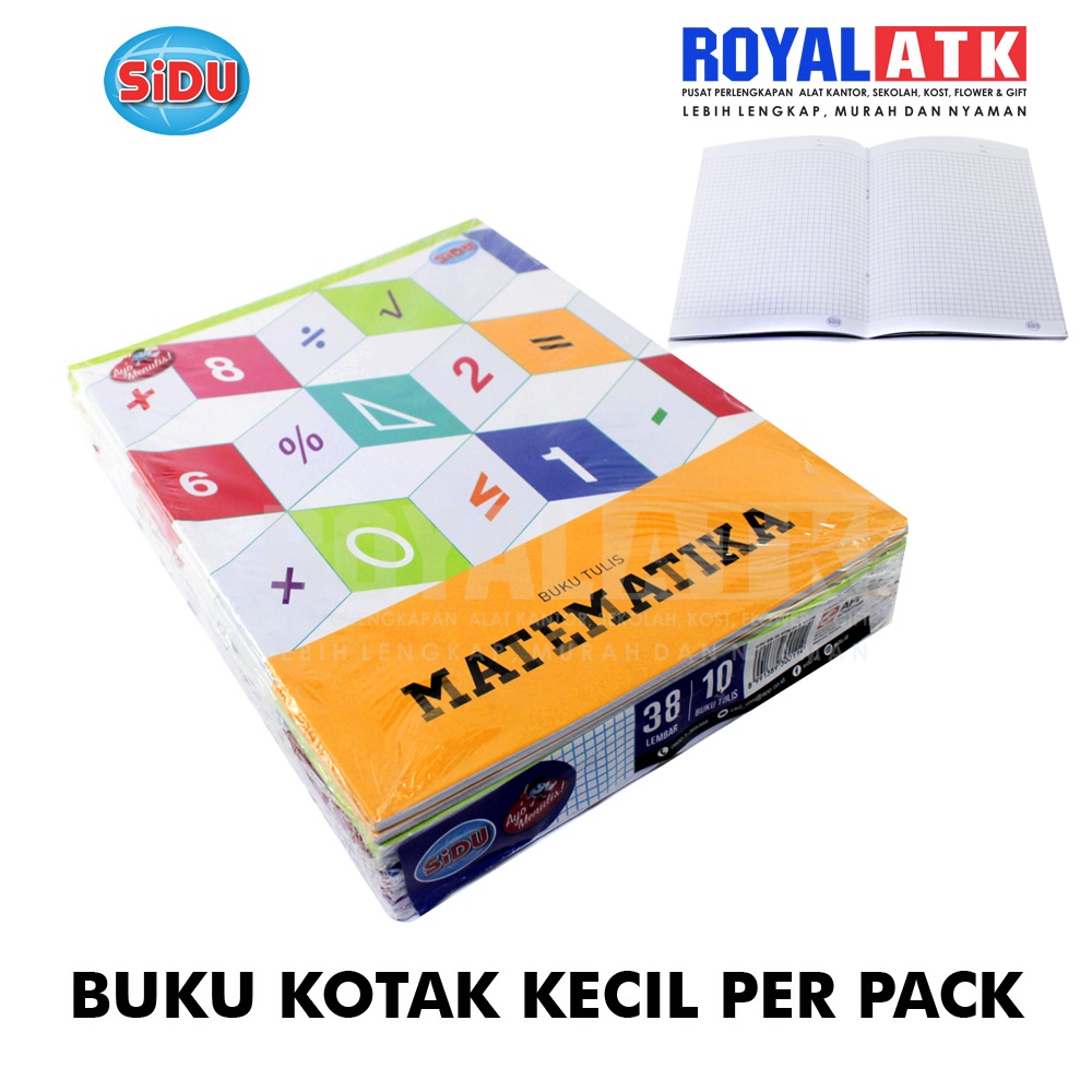 

Buku Kotak kecil Sidu Strimin Matematika Sinar Dunia 38 Lembar / Pack