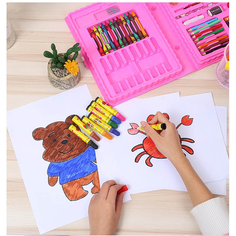 Swopply Crayon Set Isi 86 Pensil Warna Cat Air Alat Lukis Karakter Stationary Color Pencil