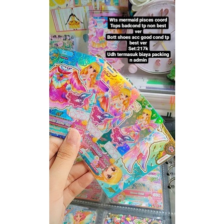 Aikatsu card mermaid pisces coord satuan ichigo|aikatsu ichigo|aikatsu pisces|kartu aikatsu