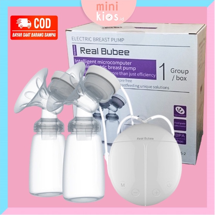 Pompa Asi Elektrik Real Bubee -  Pompa Asi Elektrik Dua Botol Asi / Breast Pump DOUBLE ELECTRIK