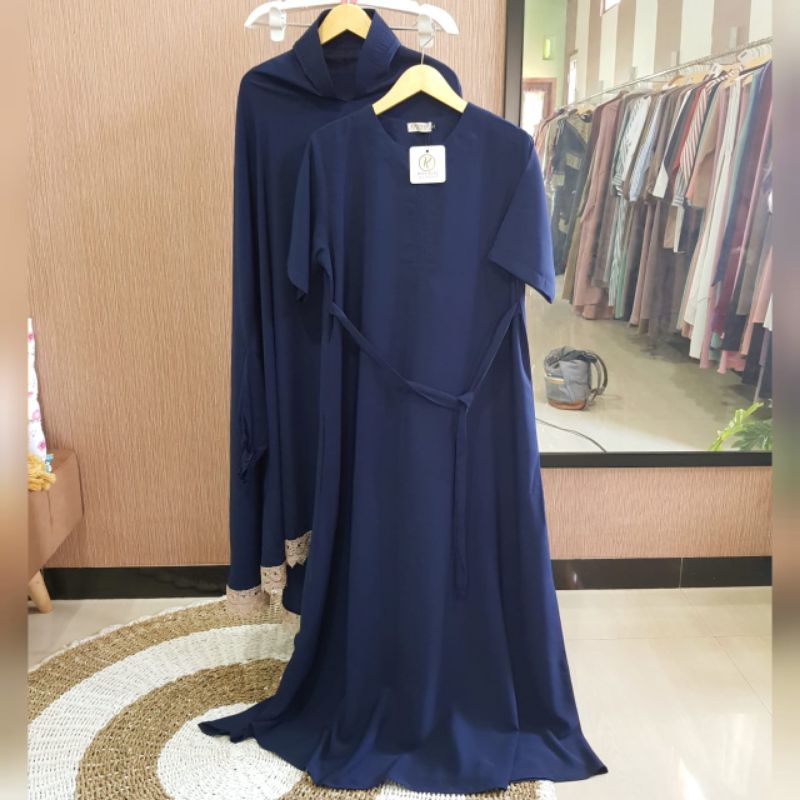 Maliqa syari|gamis syari lengan pendek Gamis set khimar|Gamis polos gamis cadar gamis akhwat gamis ori ori royale