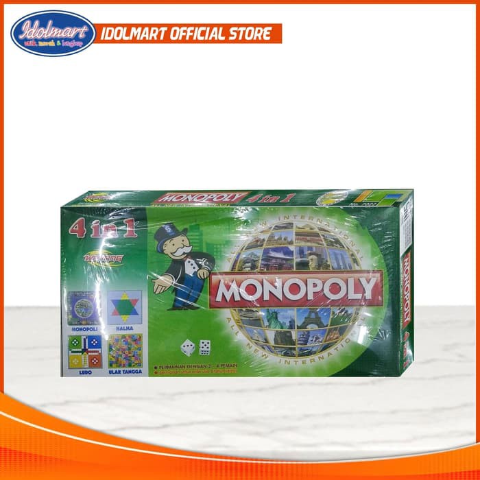 IDOLAKU Game Board Monopoly 4 in 1 All New International