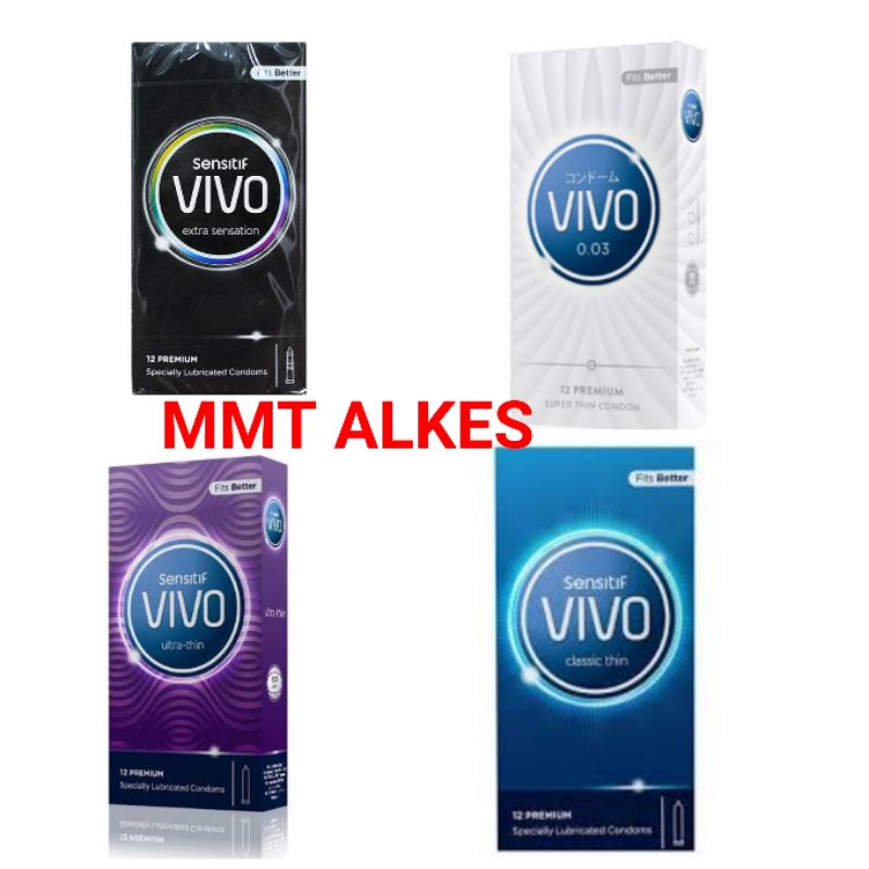 Kondom VIVO , ultra-thin , extra sensation , clasissic thin ISI 12