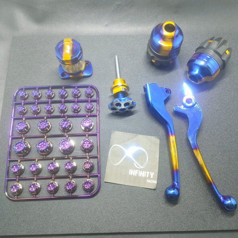 Paket Variasi Honda Matic Twotone Isi 5 Item. Handle Rem (beat, vario, scoopy) Plus Tutup Oli Jarum 