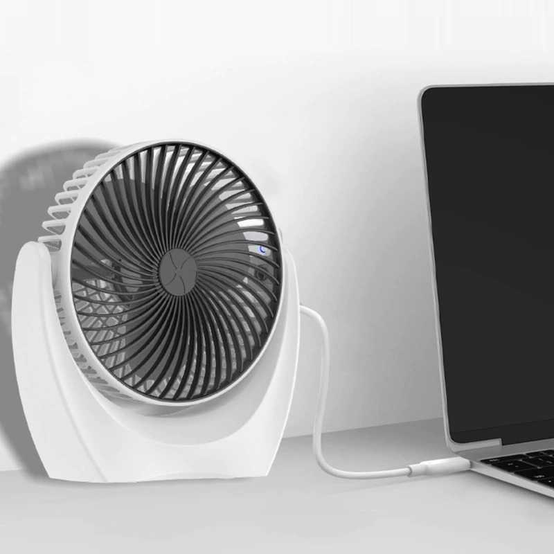 Kipas Angin Duduk Meja Mini Baling Baling USB Kecil Portable Portabel Fan Murah