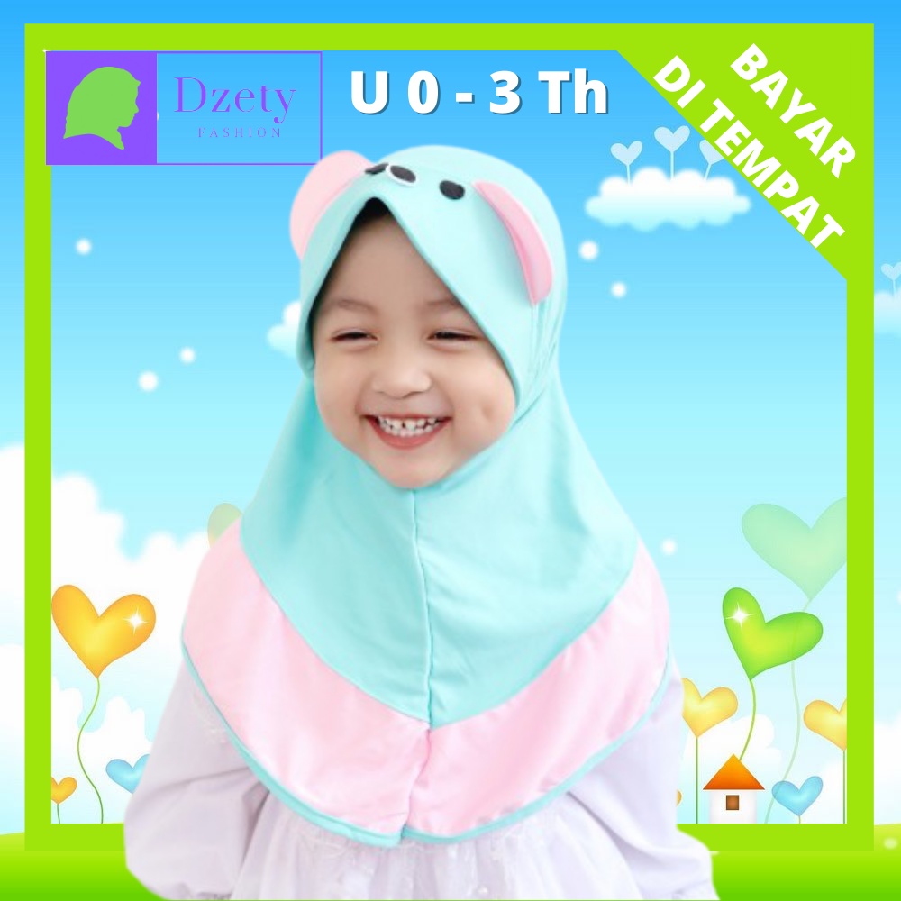 Jilbab Anak Perempuan Murah Original Bebina.projects Bahan kaos Usia 2-6 Tahun